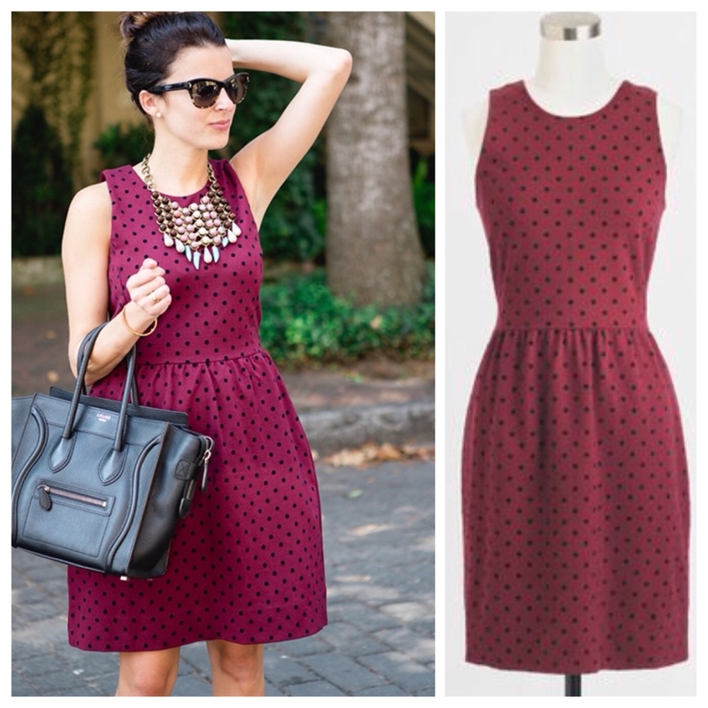 J. Crew velvet dot dress